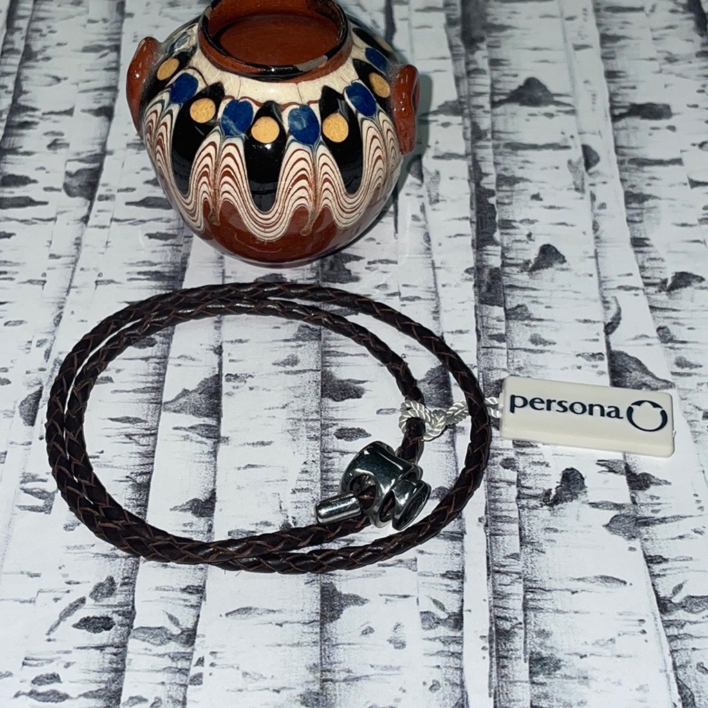 Nwt Persona Braided Leather Bracelet